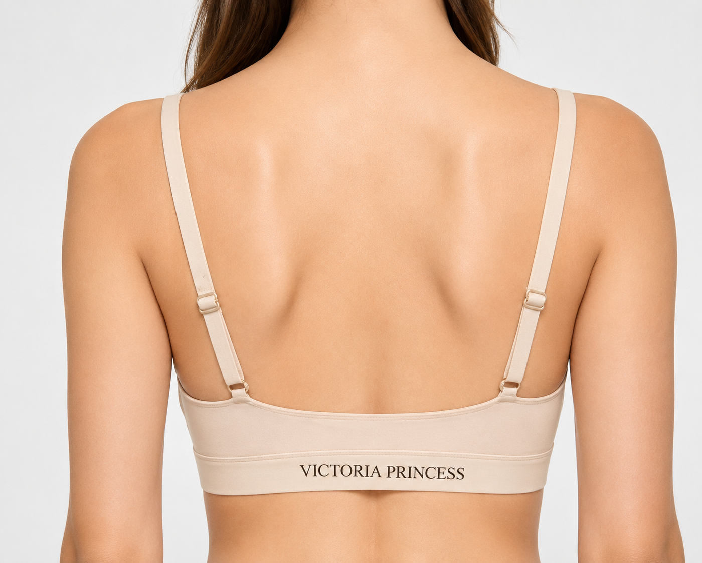 Victoria Princess™ Beige Seamless Logo Bralette