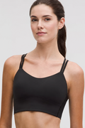 VP Signature Strappy Crossback Sports Bra — Black
