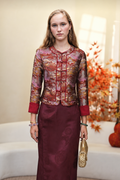 Autumn Palace Silk Jacket & Maxi Skirt Set